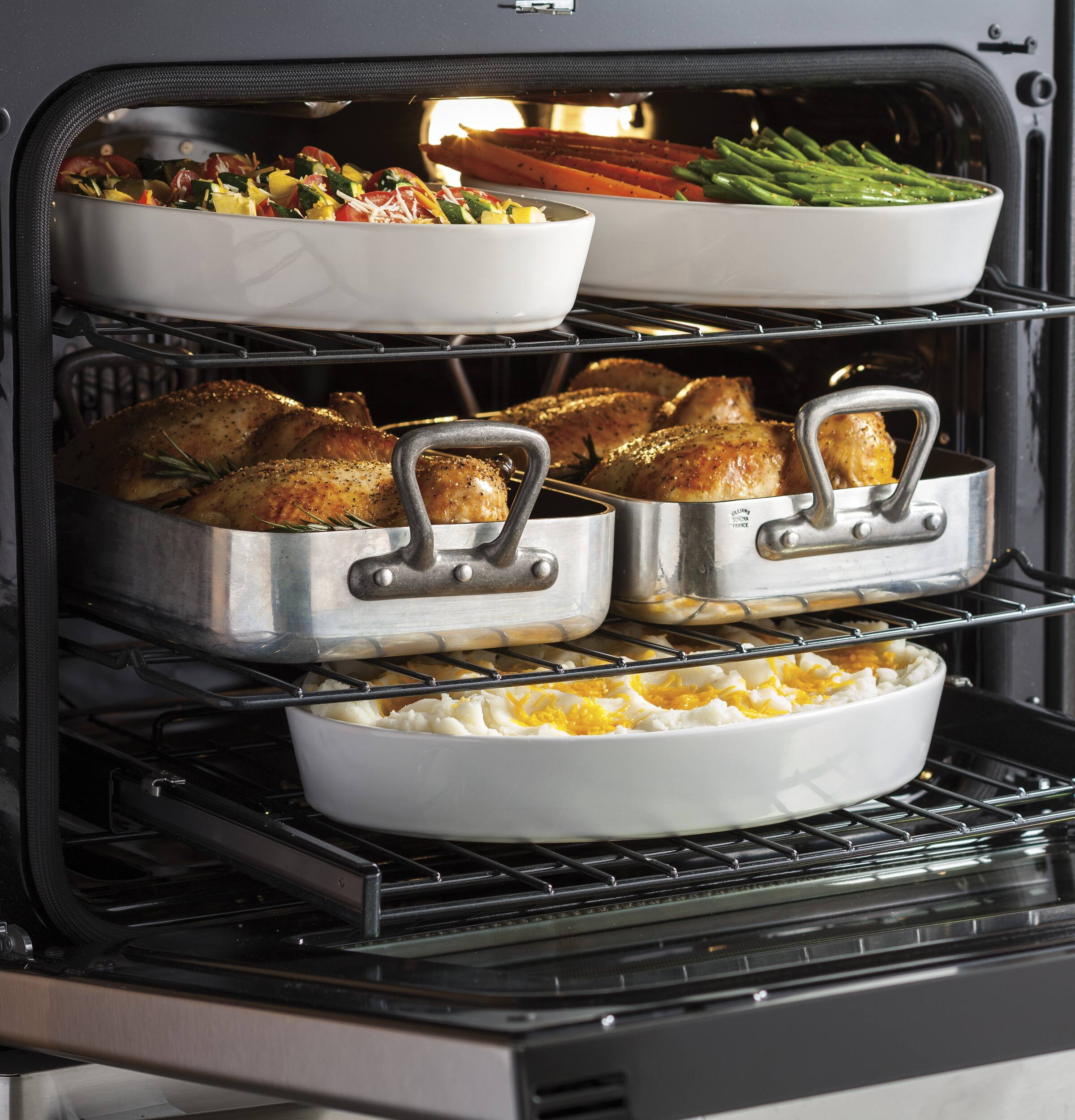 Alt View 1. GE - Profile Series 5.6 Cu. Ft. Self-Cleaning Freestanding Gas Convection Range.