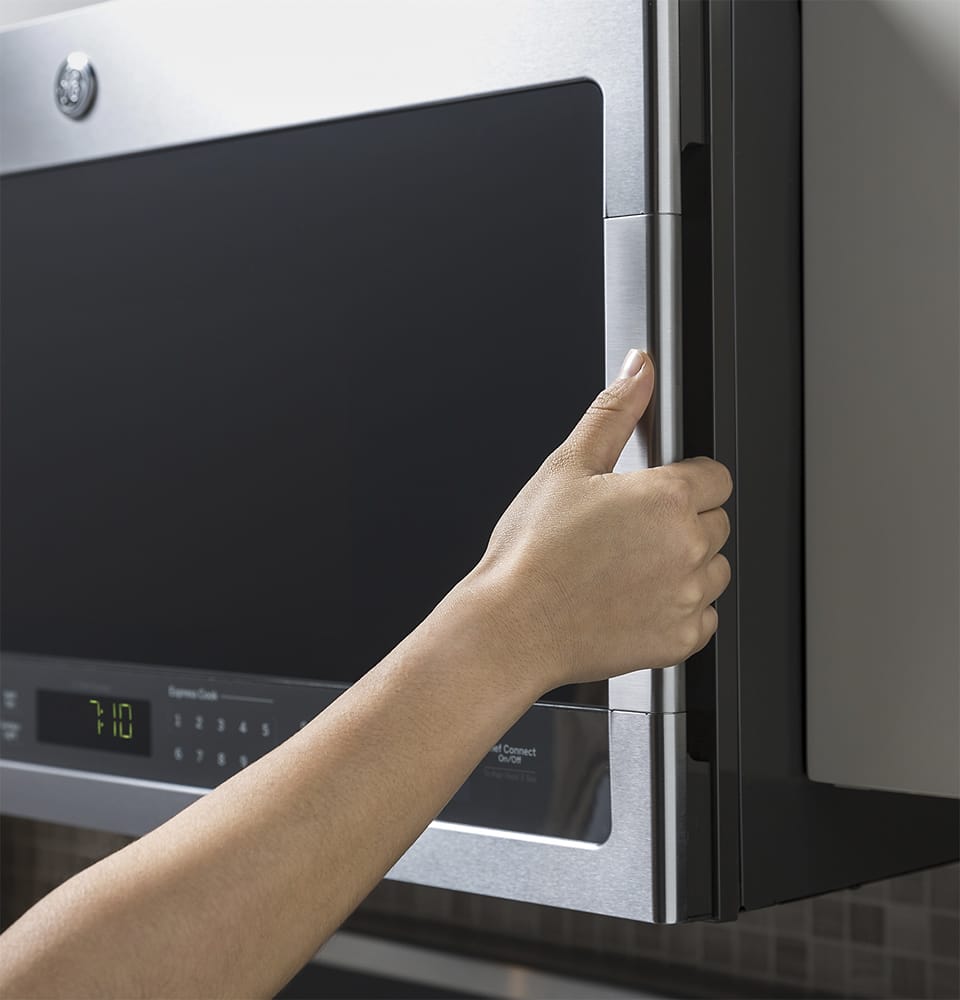 Alt View 12. GE Profile - 2.1 Cu. Ft. Over-the-Range Microwave with Sensor Cooking - Stainless Steel.