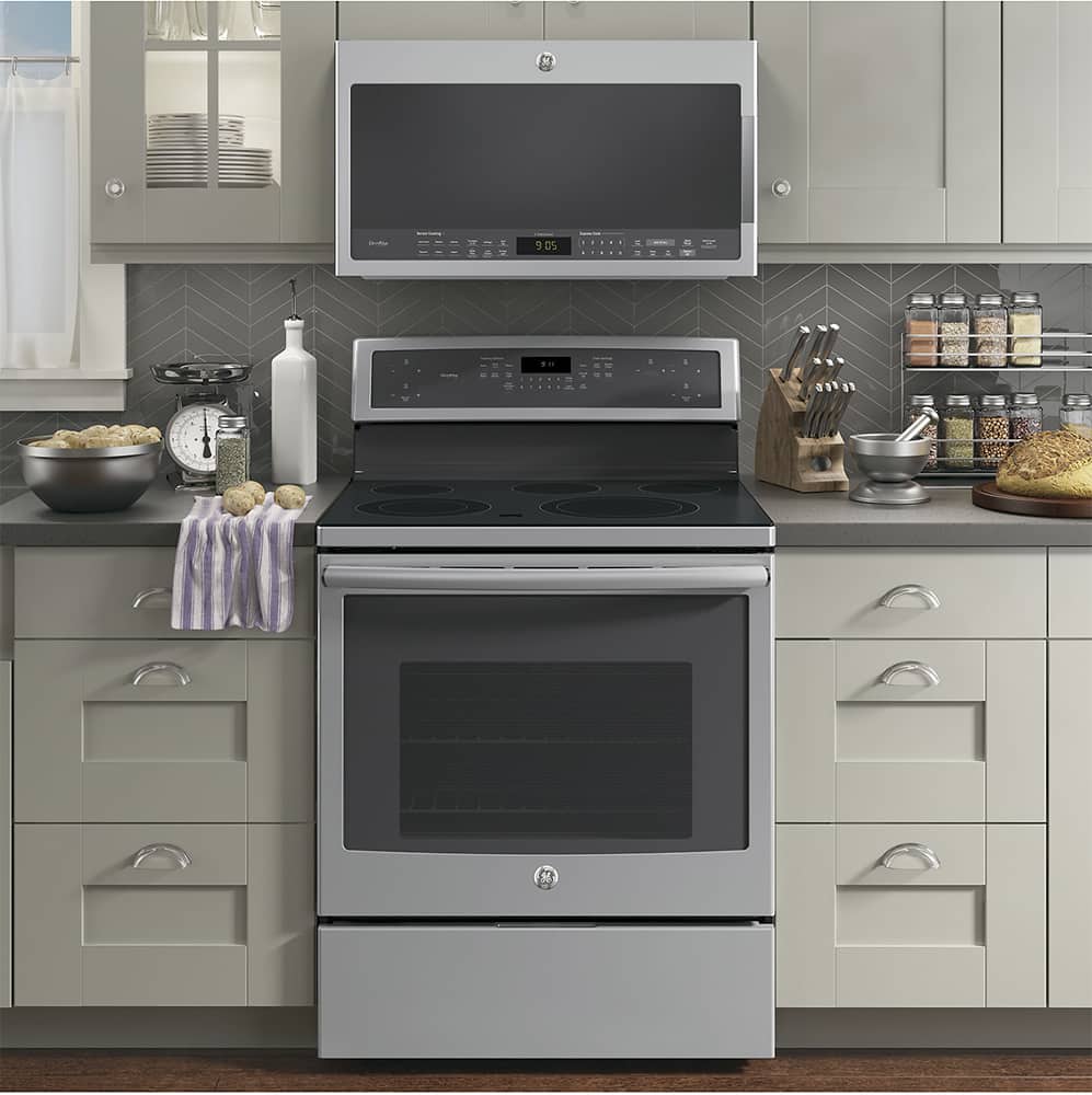 Alt View 17. GE Profile - 2.1 Cu. Ft. Over-the-Range Microwave with Sensor Cooking - Stainless Steel.