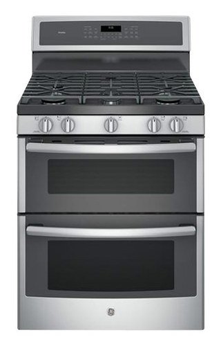 GE – Profile Series 6.8 Cu. Ft. Self-Cleaning Freestanding Double Oven Gas Convection Range – Stainless steel