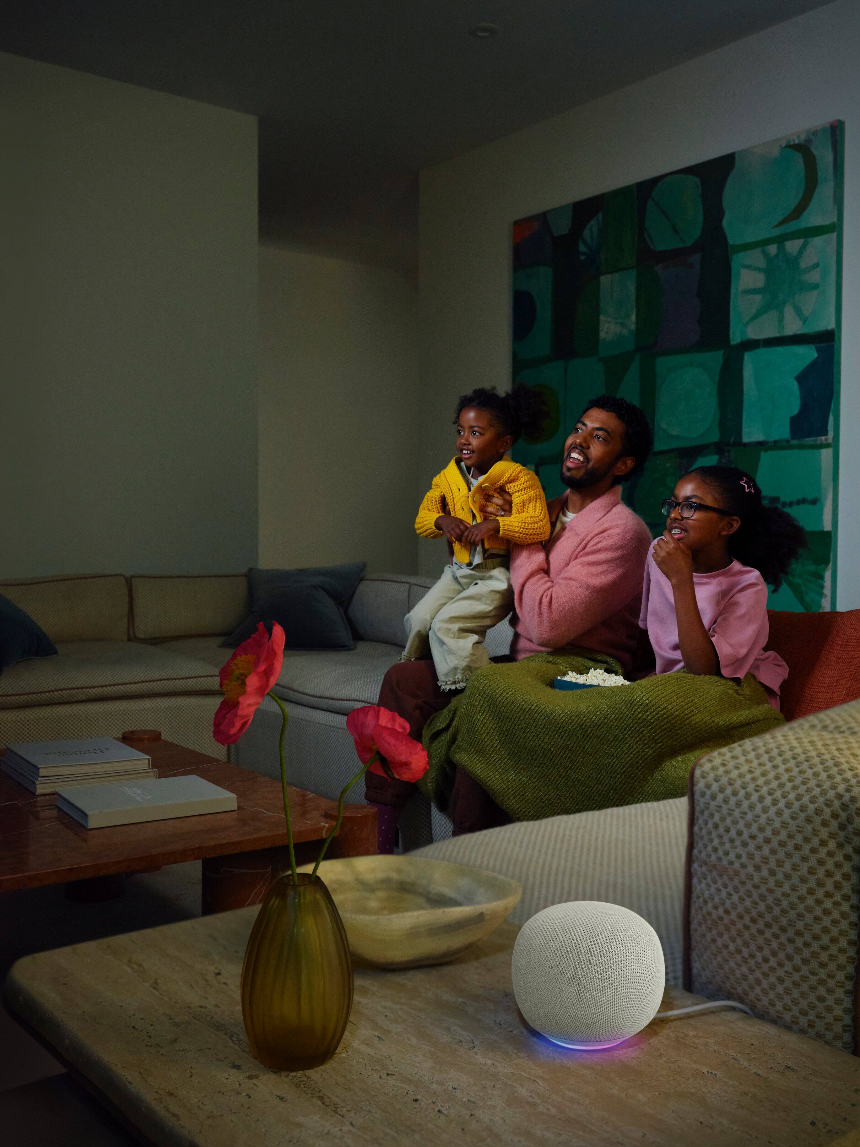 Alt View 9. Google - Home Speaker (Coming Spring 2026) - Smart Speaker with Gemini For Home Voice Assistant and 360-Degree Sound - Porcelain.