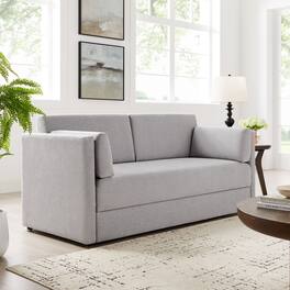 Linden Upholstered Heathered Chenille Sofa by Modway - Taupe