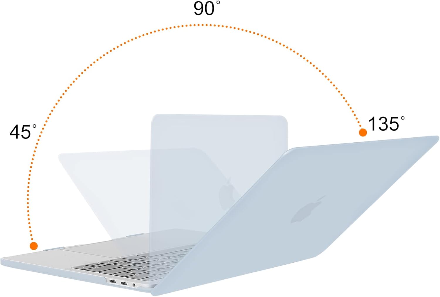 Back. mosiso - Hard Shell Case for 13-inch MacBook Pro 2016-2026 A2338 A2289 A2251 A2159 A1989 A1706 A1708 - Baby Blue.