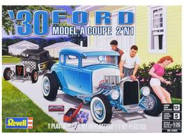 Level 5 Model Kit 1930 Ford Model A Coupe 2-in-1 Kit 1/25 Scale Model by Revell - Multicolor