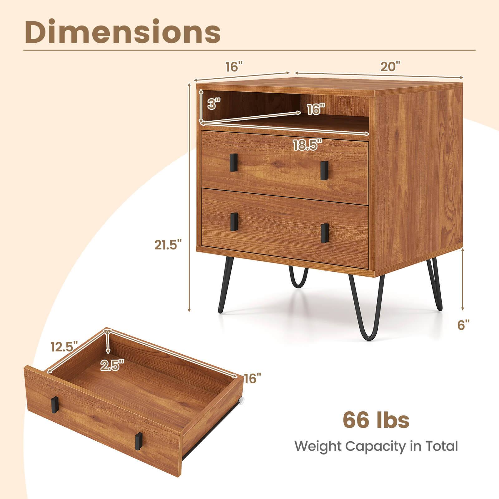 Dimensions: 16" x 20" x 3" x 16" x 18.5" x 21.5" x 6" x 12.5" x 2.5" x 16"  
Weight Capacity: 66 lbs