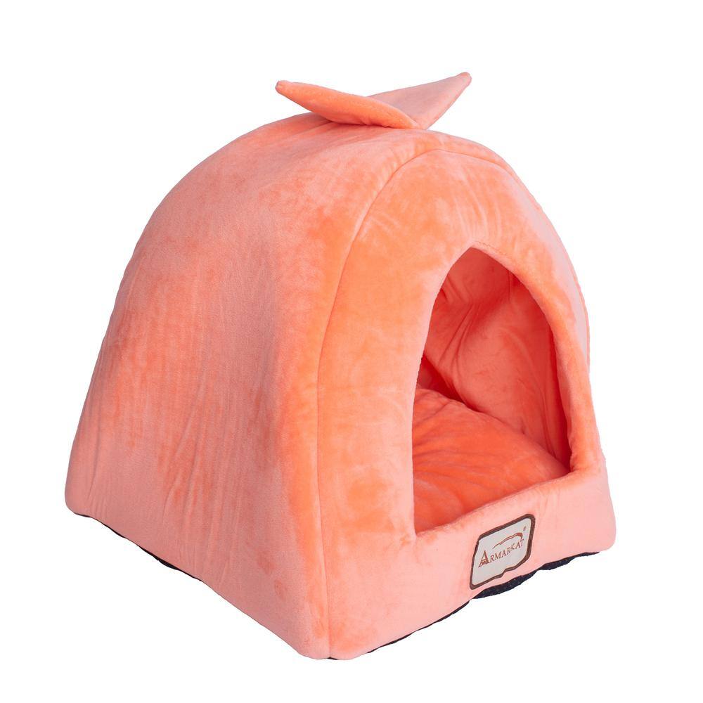 Alt View 6. Armarkat - Cat Bed Orange And Ivory - Orange.