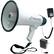 Front. PYLE - PMP45R Megaphone with Detachable Microphone - White/Black.