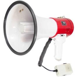 PYLE - Megaphone - 50 W Amplifier - White/Red
