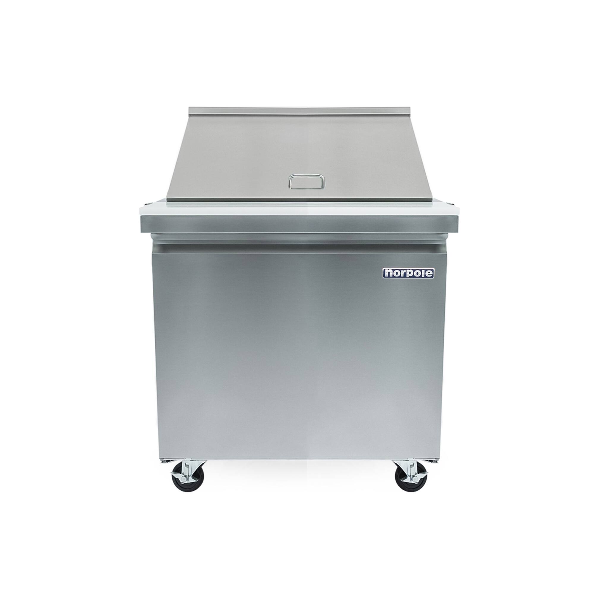 Front. Magic Chef - Commercial 6 cu. ft. Sandwich-Salad Prep Refrigerator in Stainless Steel - Stainless Steel.