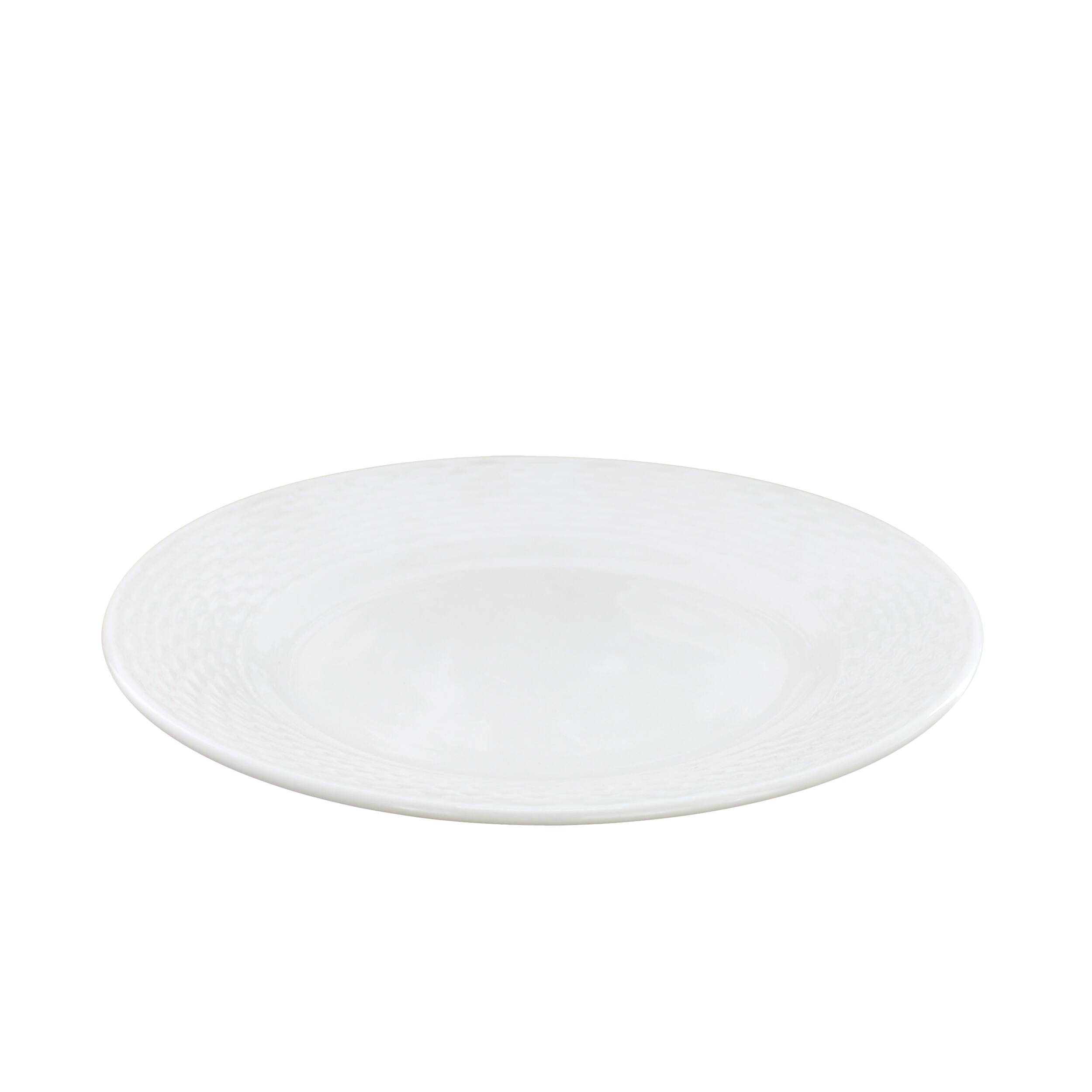 Left. Elama - Elama Ophelia 6 Piece Stoneware Salad Plate Set in White - White.