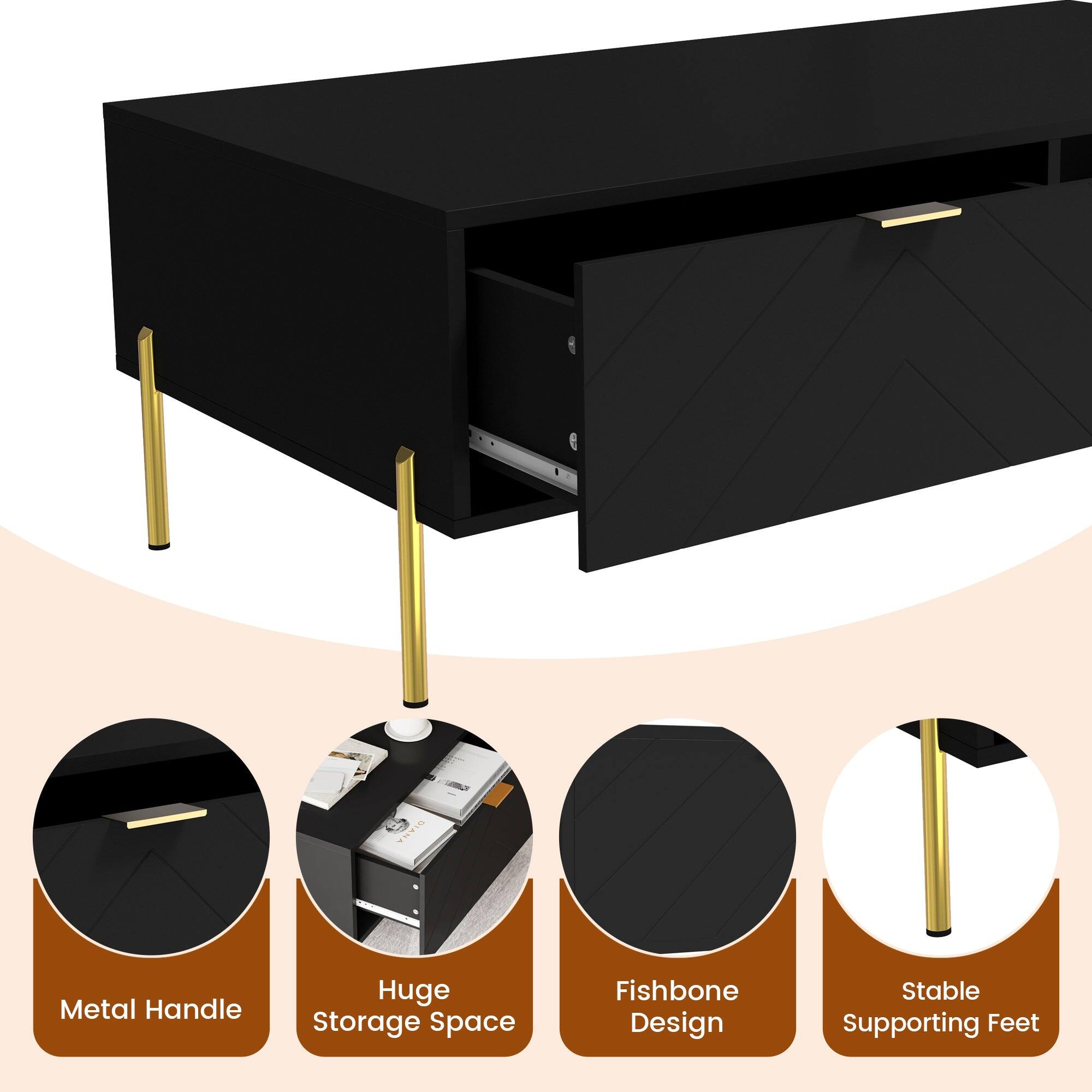 VTIS Metal Handle  
Huge Storage Space  
Fishbone Design  
Stable Supporting Feet