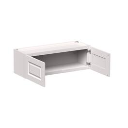 Boyel Living - 36-in W x 12-in H x 12-in D Shaker RTA Kitchen Wall Cabinet with Soft-Close Doors - Glacier White