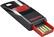 Alt View 11. SanDisk - Cruzer Edge 16GB USB 2.0 Type A Flash Drive - Black/Red.