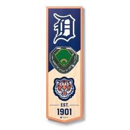 YouTheFan - Detroit Tigers 6'' x 19'' 3D StadiumView Banner - Multicolor
