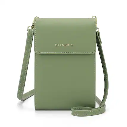 Front. Champs - Iconic Collection Smartphone Bag - Green.