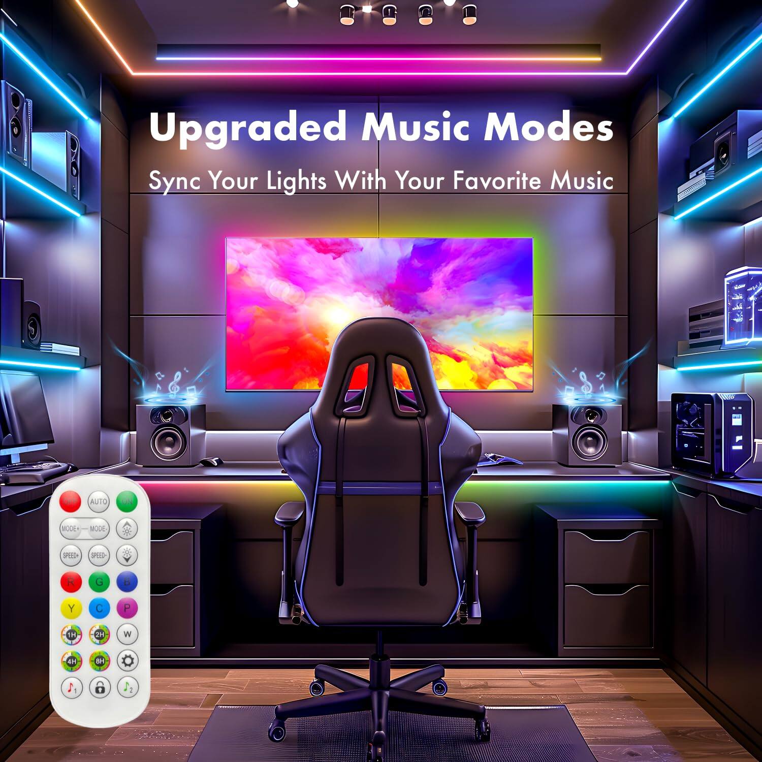Upgraded Music Modes  
Sync Your Lights With Your Favorite Music