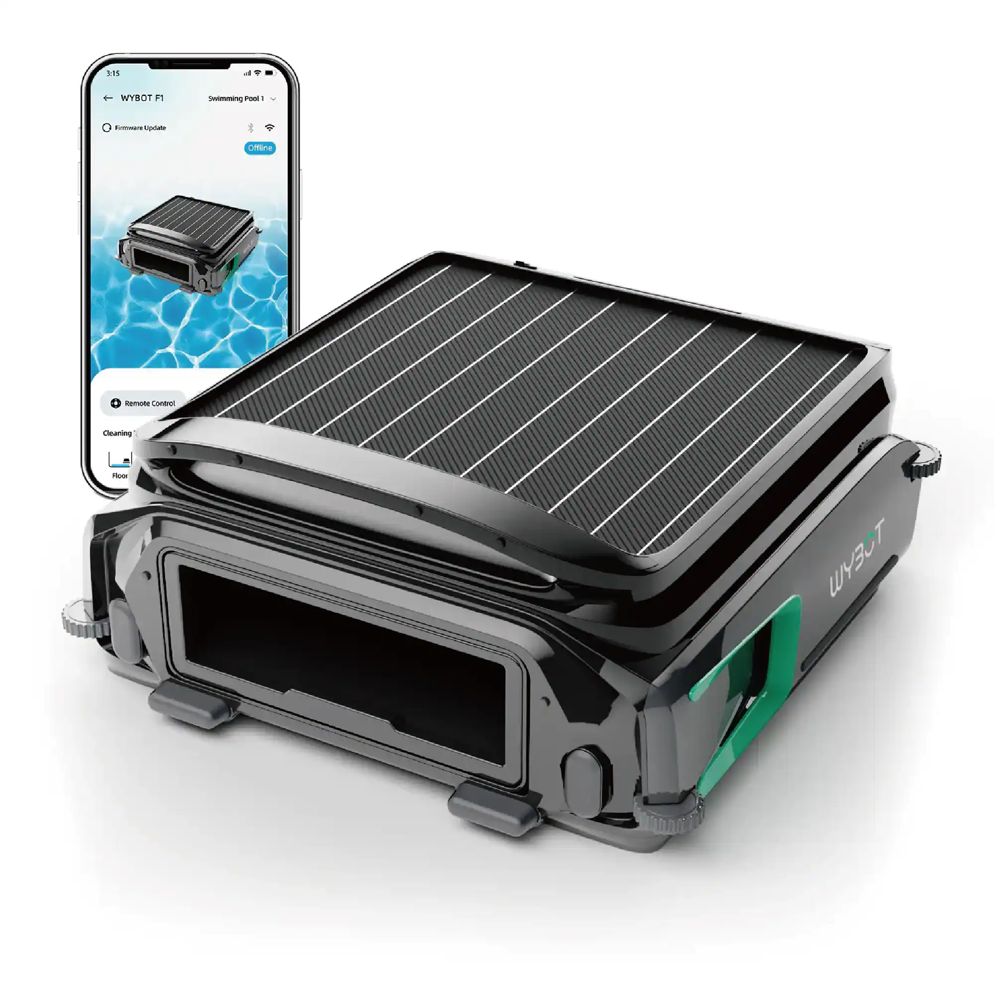 Wybot - F1 Robotic Pool Skimmer - Black