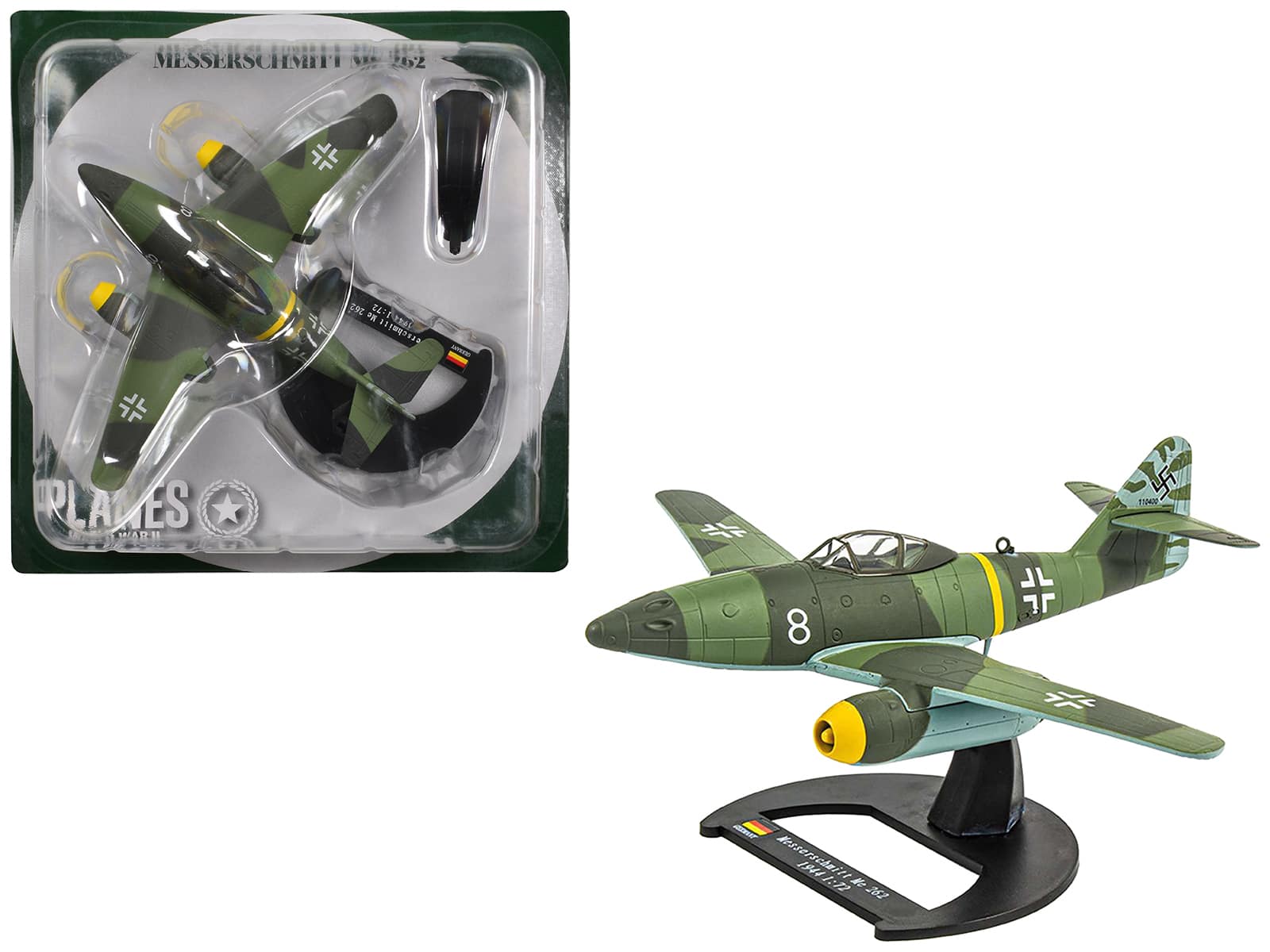 "Messerschmitt Me 262 Fighter Aircraft ""White 8, Germany"" (1944) German Luftwaffe 1/72 Diecast Model by Luppa" price history on PriceWatchPro