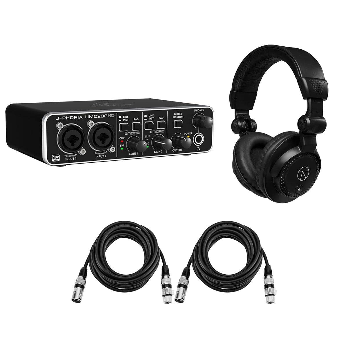 Behringer - U-Phoria UMC202HD USB Audio Interface - USB 2.0 Audio Interface USB Audio Interface Bundle with Studio Monitor price history on PriceWatchPro