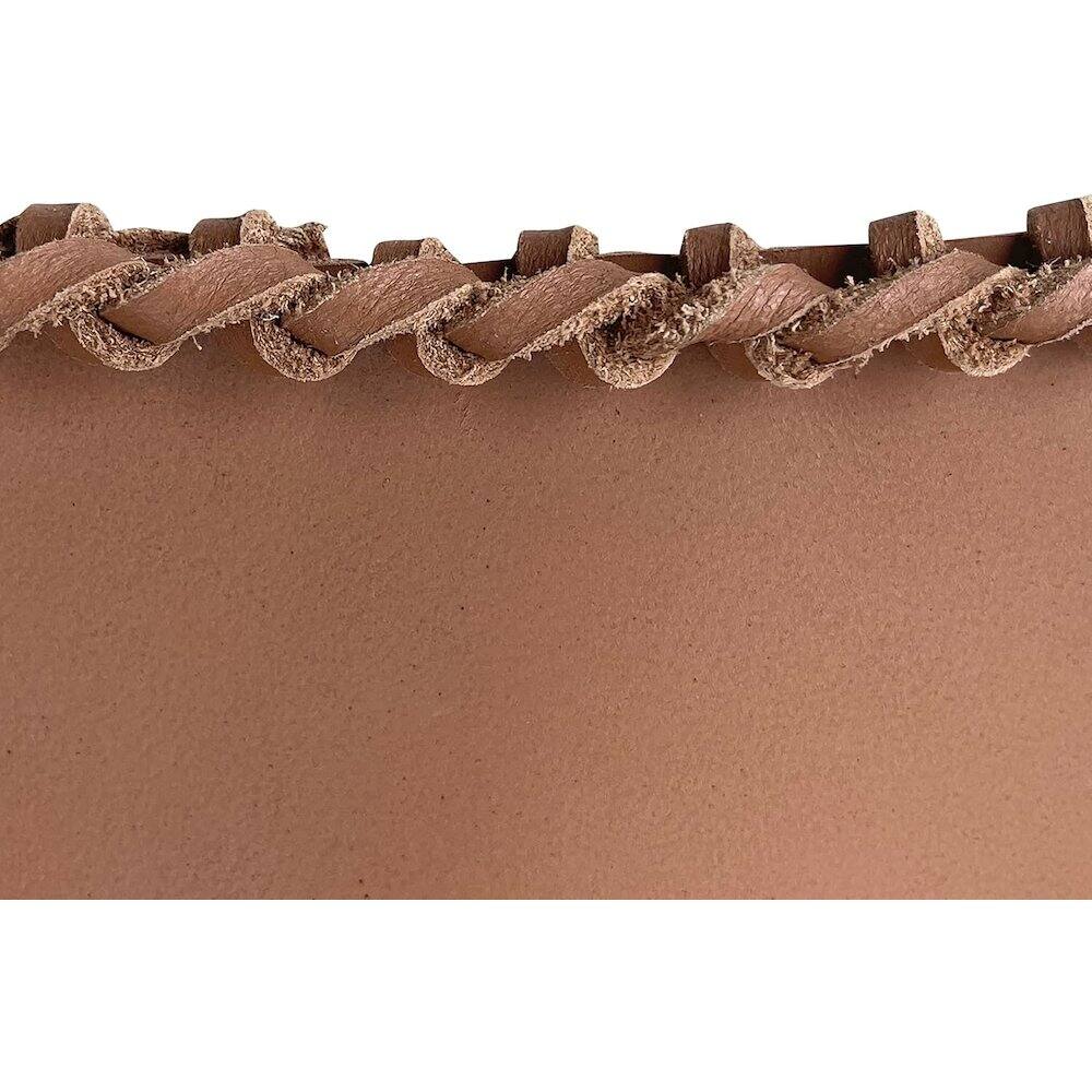 Left. AmeriHome - AmeriHome Genuine Leather Butterfly Chair - Light Tan - Multicolor.