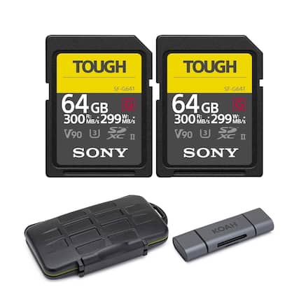 TOUGH SF-G64T 64 GB
R: 300 MB/s
W: 299 MB/s
V90
XC II
SONY
KOAH
