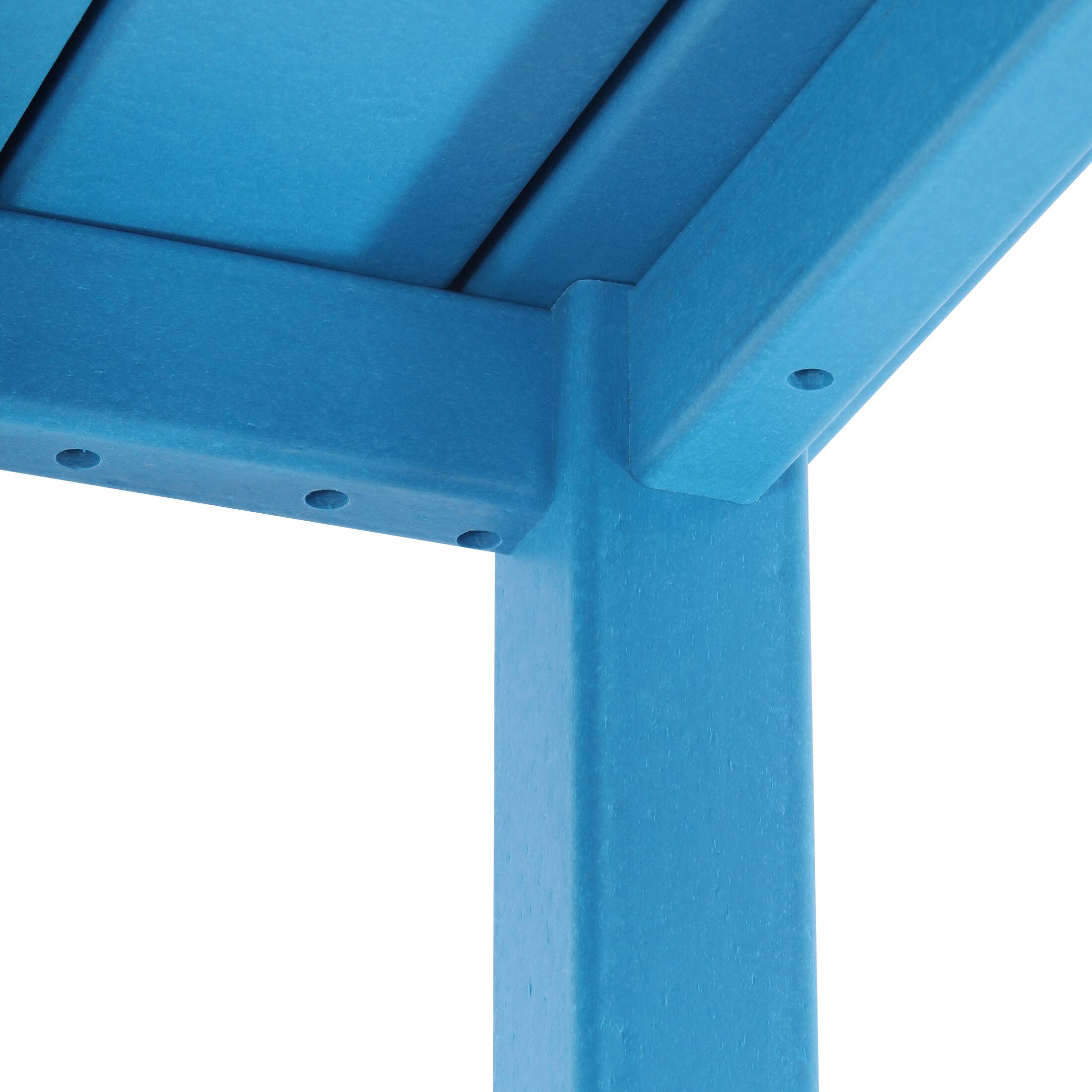 Alt View 2. WestinTrends - WestinTrends Malibu Kids Outdoor Patio Furniture HDPE 30" Wide Square Dining Table - Pacific Blue.