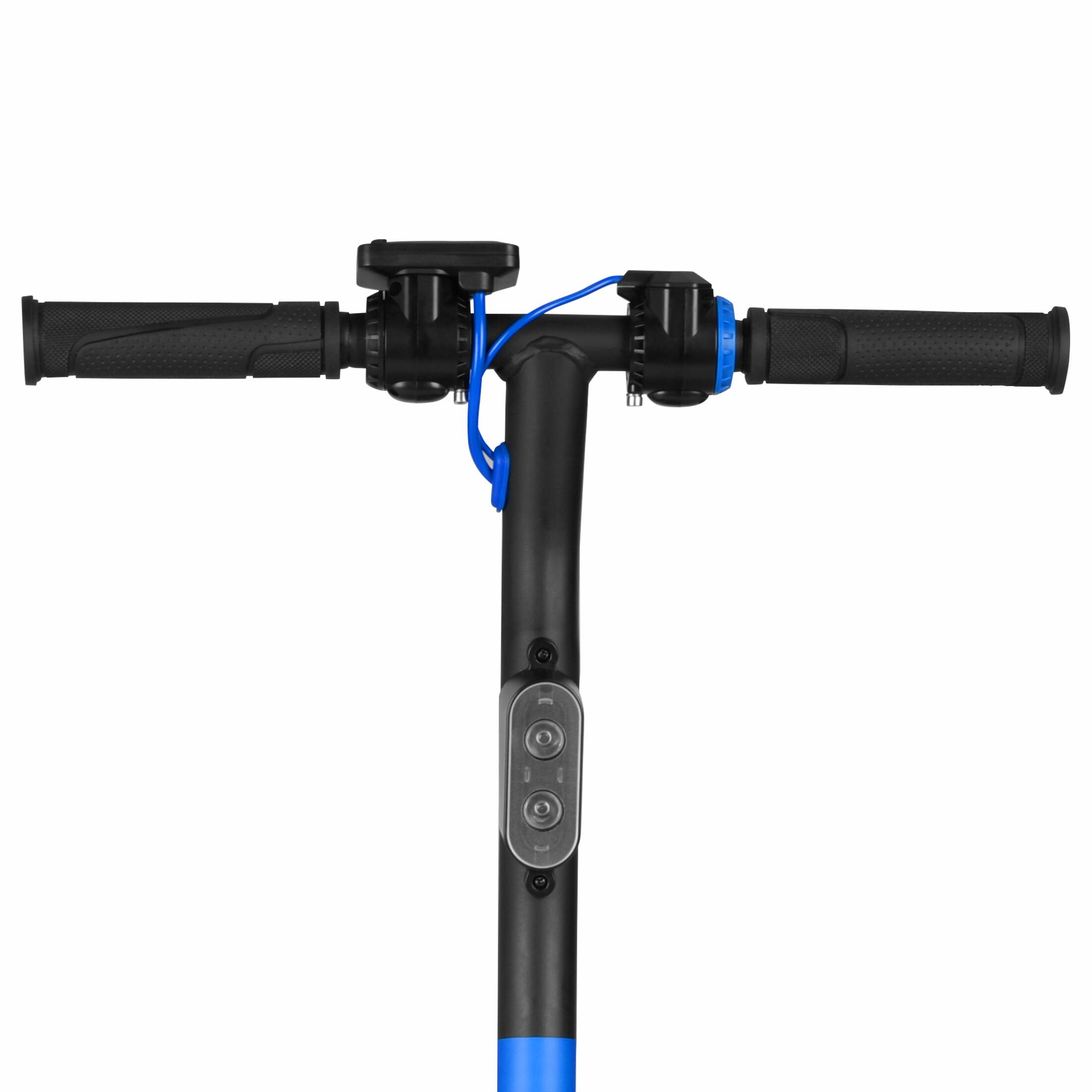 Alt View 8. Hyper - SKUTE X Adult & Teen Foldable Lithium Electric Scooter - 15MPH Speed - 12 Mile Range - Throttle -UL APPROVED & CERTIFIED - Black/Blue.