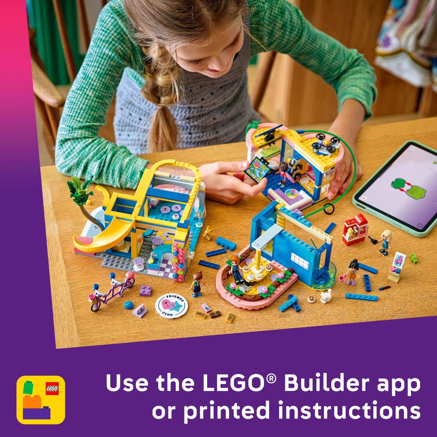 Use the LEGO® Builder app or printed instructions