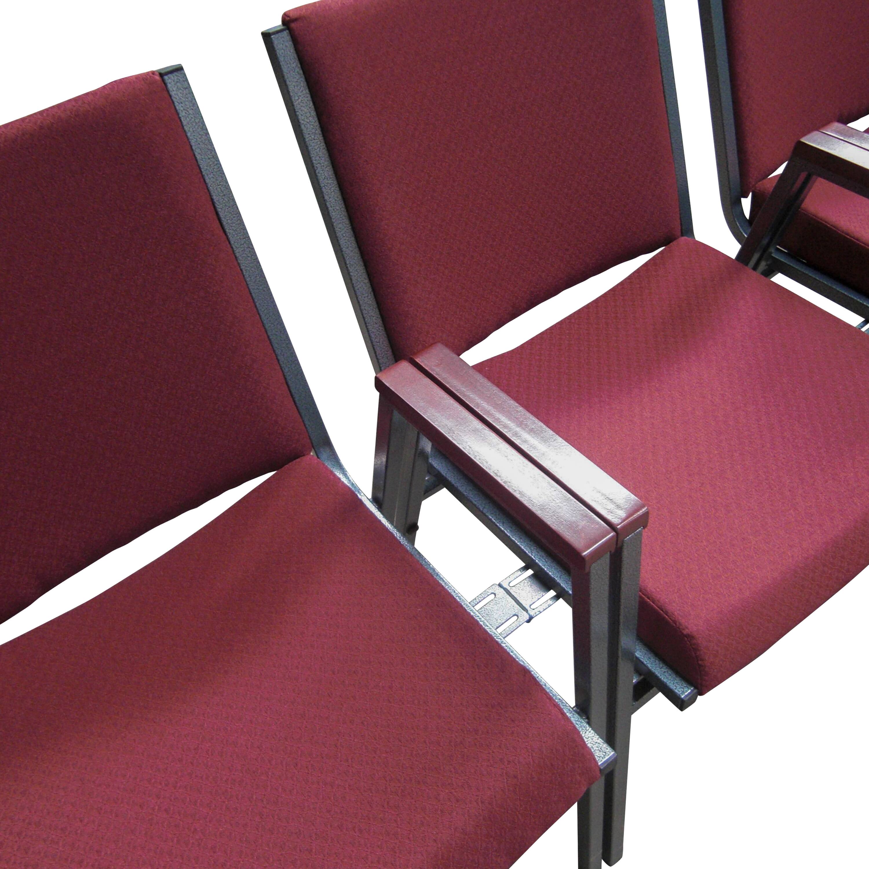 Alt View 6. Emma + Oliver - Heavy Duty Reception/Guest Stack Chair - Green Patterned Fabric.