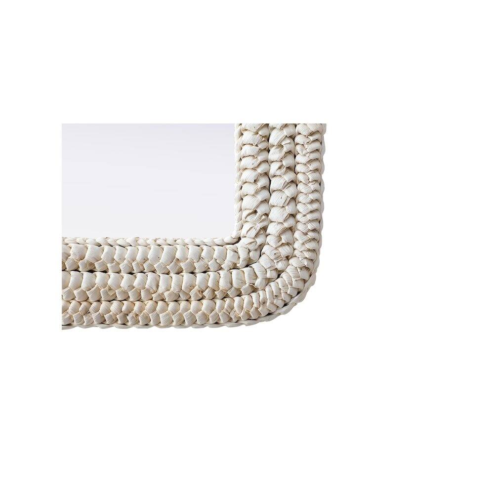 Back. Elegant Decor - Arch Cornhusk Mirror 27x36 in Linen White - Linen White.