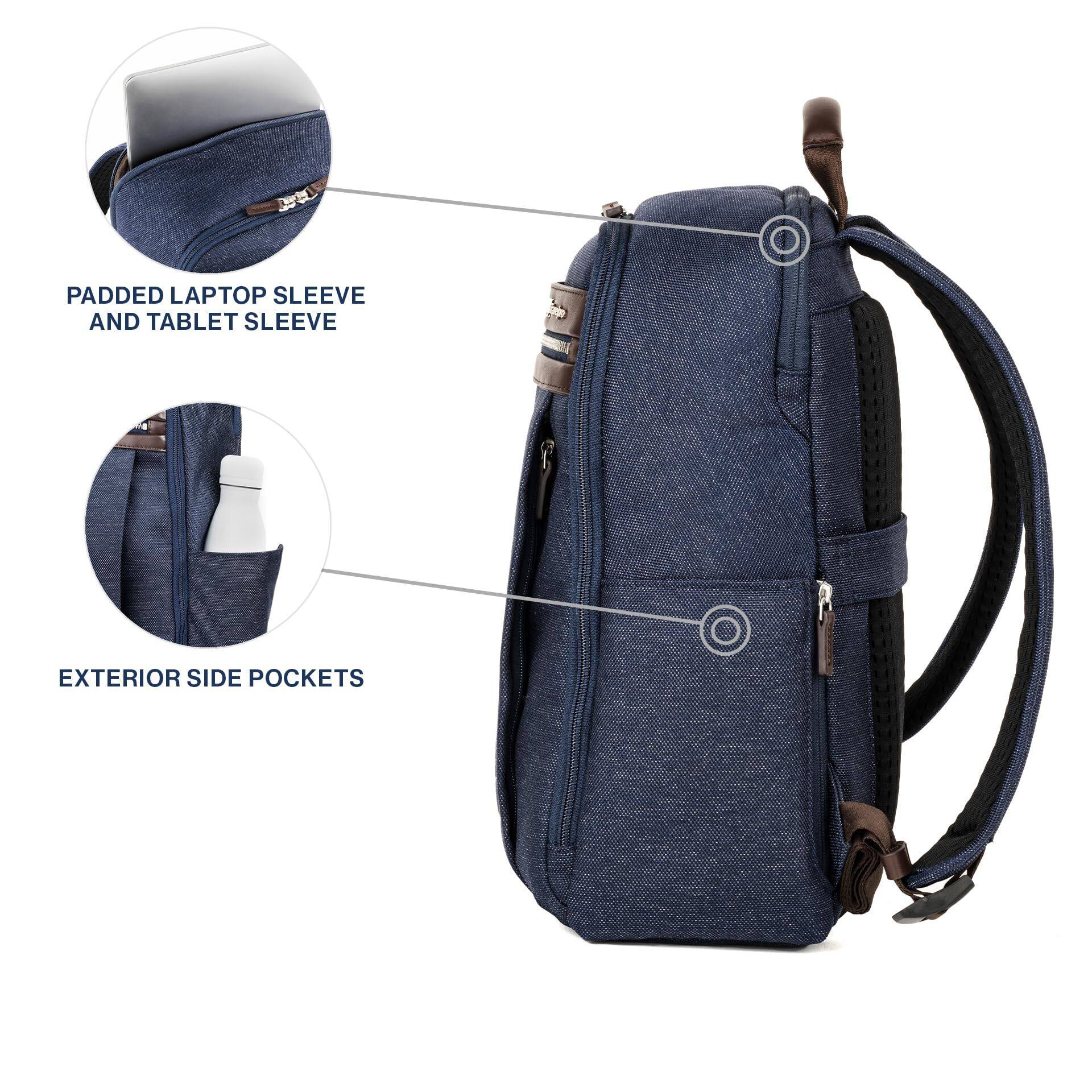 Padded Laptop Sleeve and Tablet Sleeve  
Exterior Side Pockets