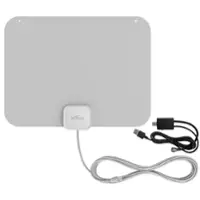 Mohu - Leaf Amplified Indoor HDTV Antenna, 60-mile Range - Gray - Front_Zoom