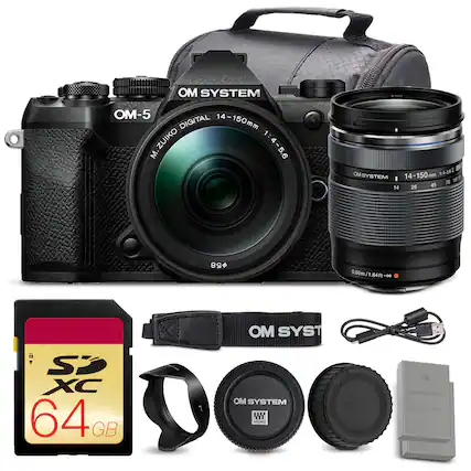 OM SYSTEM OM-5 14-150mm M.ZUIKO DIGITAL 1:4-5.6 14-150mm 3:4-581 SYSTEM I W 70 14 25 45 $58 0.50m/1.64ft-∞ OM SYST SD XC 64 GB 1 OM SYSTEM WY MLR OM SYSTEM Liten BASTERY