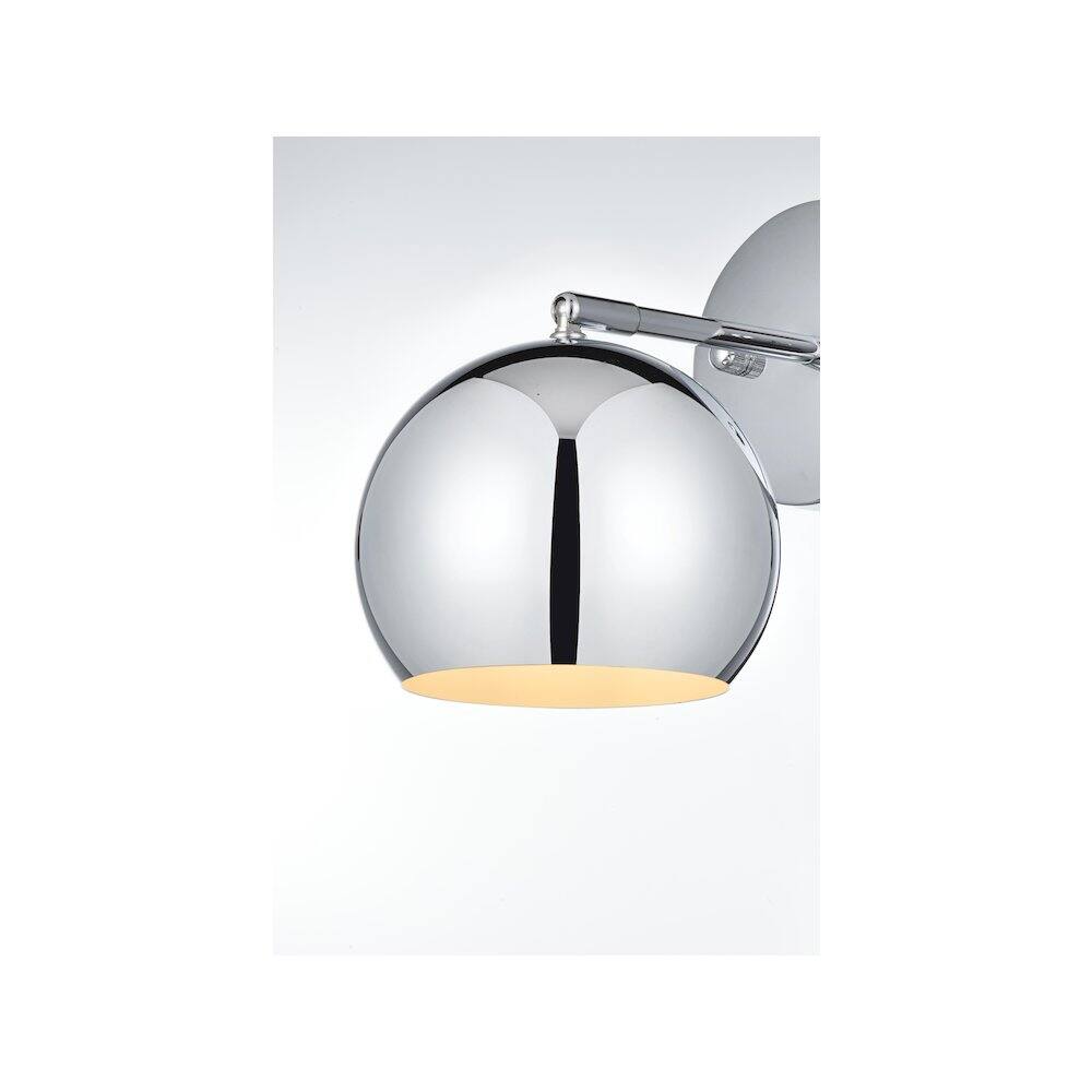 Alt View 2. Living District - Othello 6 Inch Wall Sconce in Chrome - Chrome.