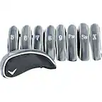 Front. Callaway - Callaway Golf Premium Iron Headcovers - Gray - Gray.
