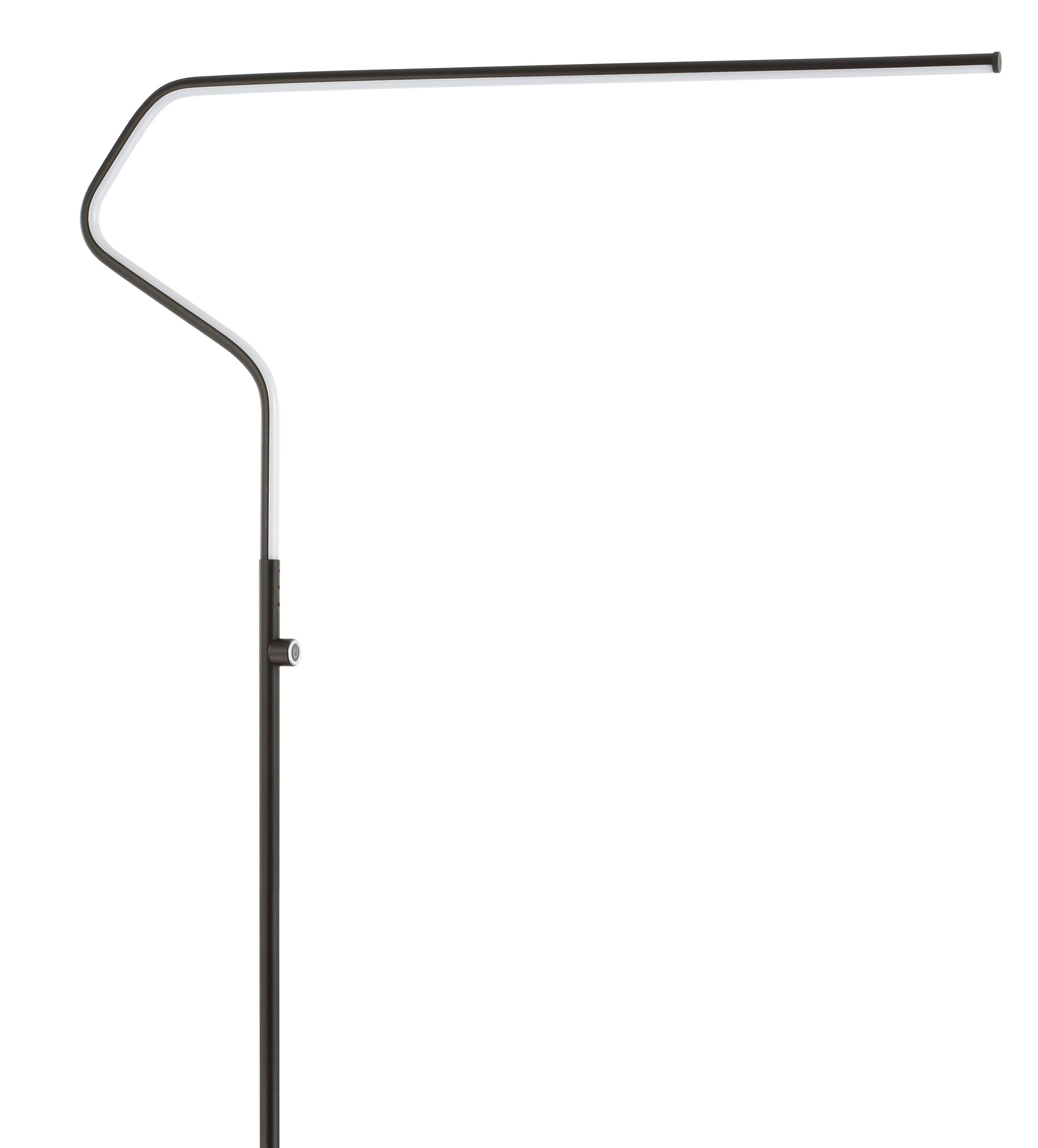 Alt View 4. Jonathan Y - Julian 65.25" Integrated LED Metal Floor Lamp, Black - Black.