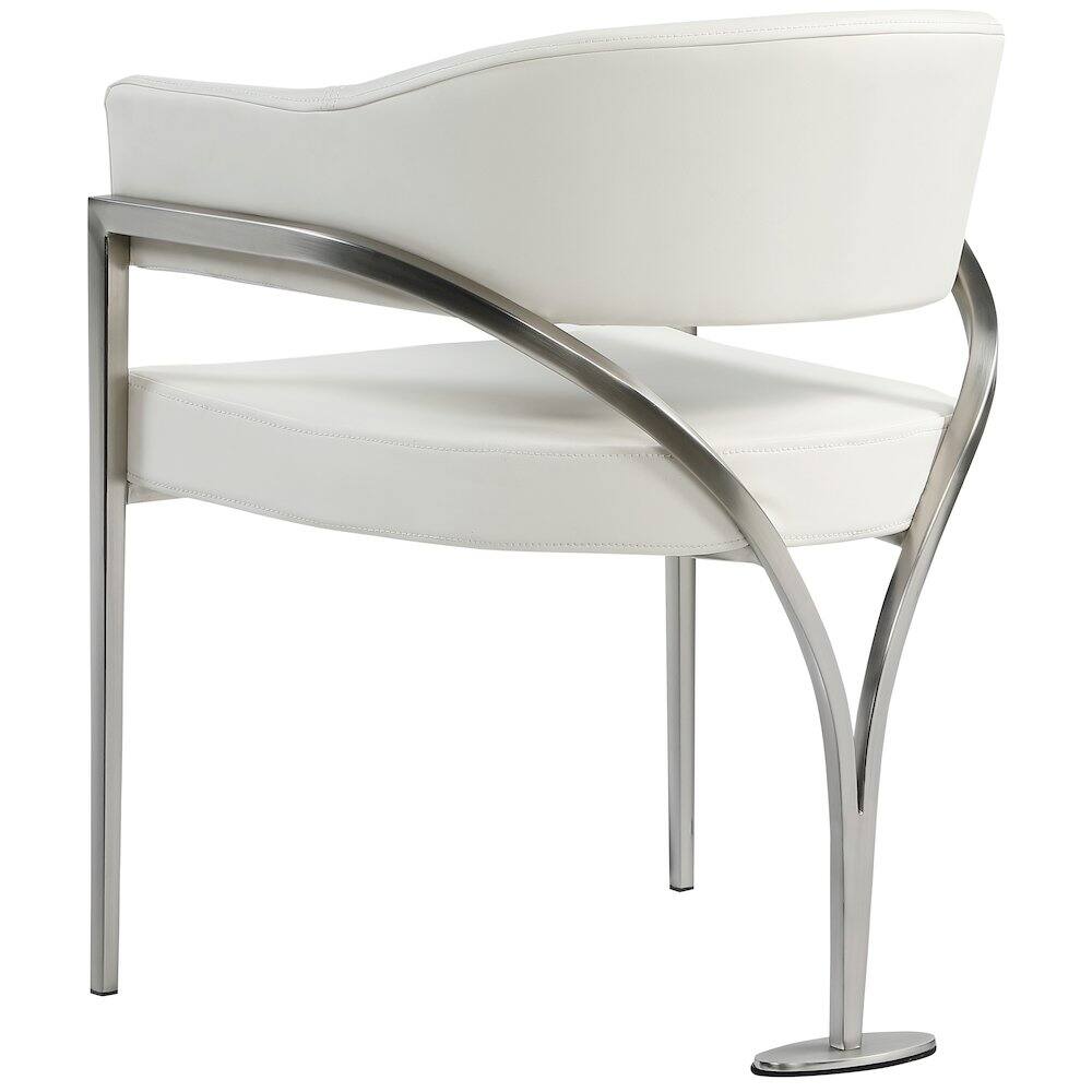 Alt View 1. Meridian Furniture - Madelyn Cream Vegan Leather Dining Chair, Set of 2 - Beige.