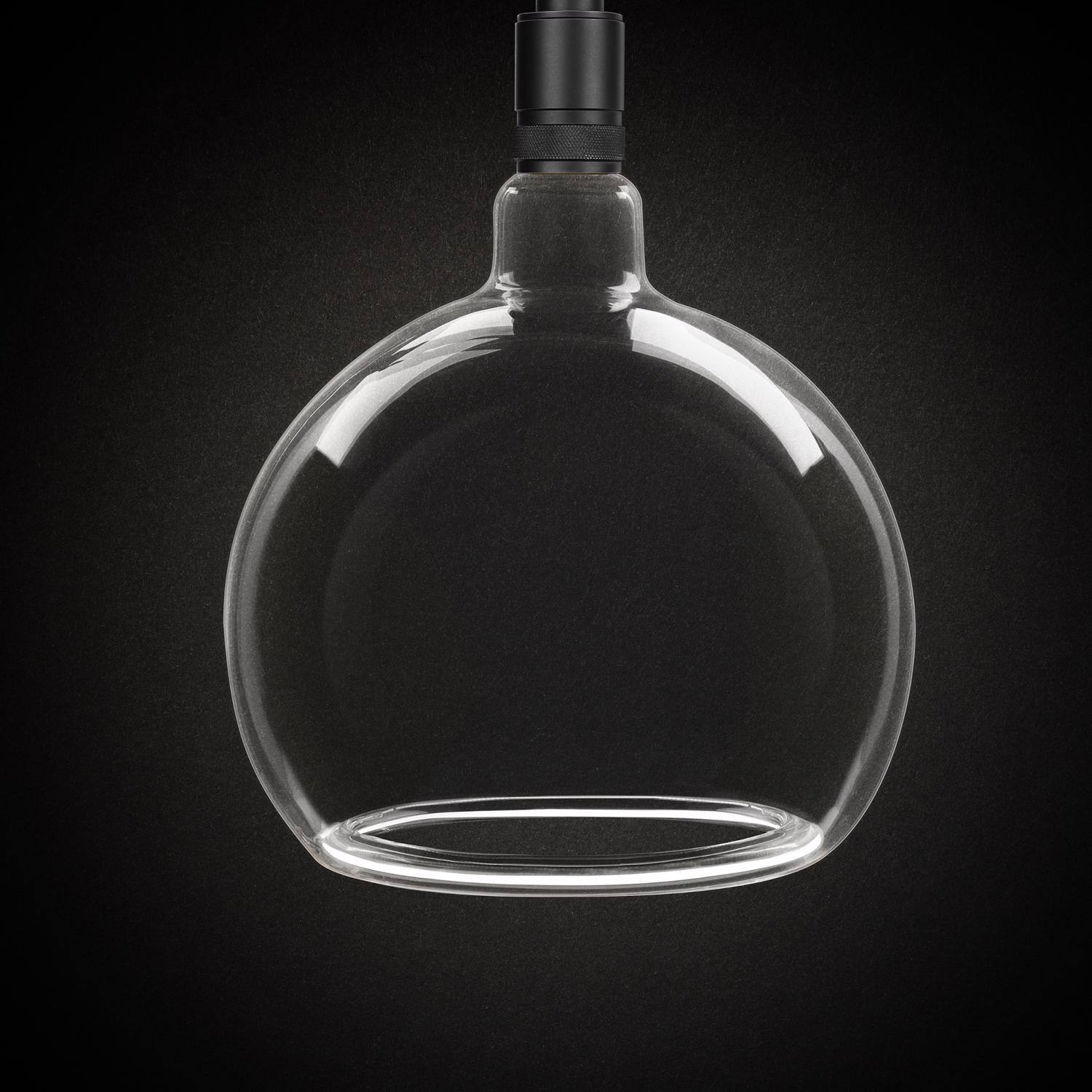 Left. FEIT ELECTRIC - Feit G63 E26 (Medium) Filament LED Bulb Soft White 60 Watt Equivalence 1 pk.