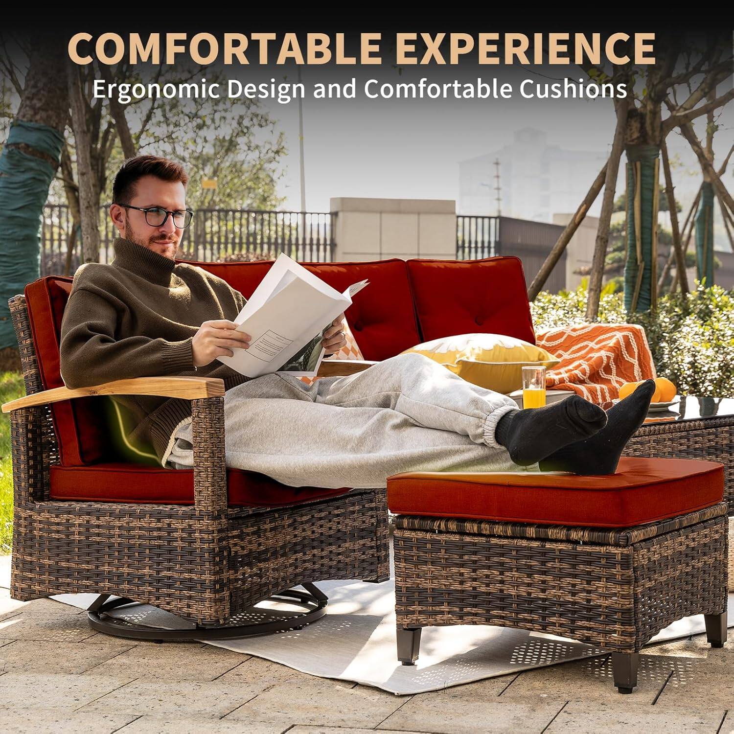COMFORTABLE EXPERIENCE  
Ergonomic Design and Comfortable Cushions