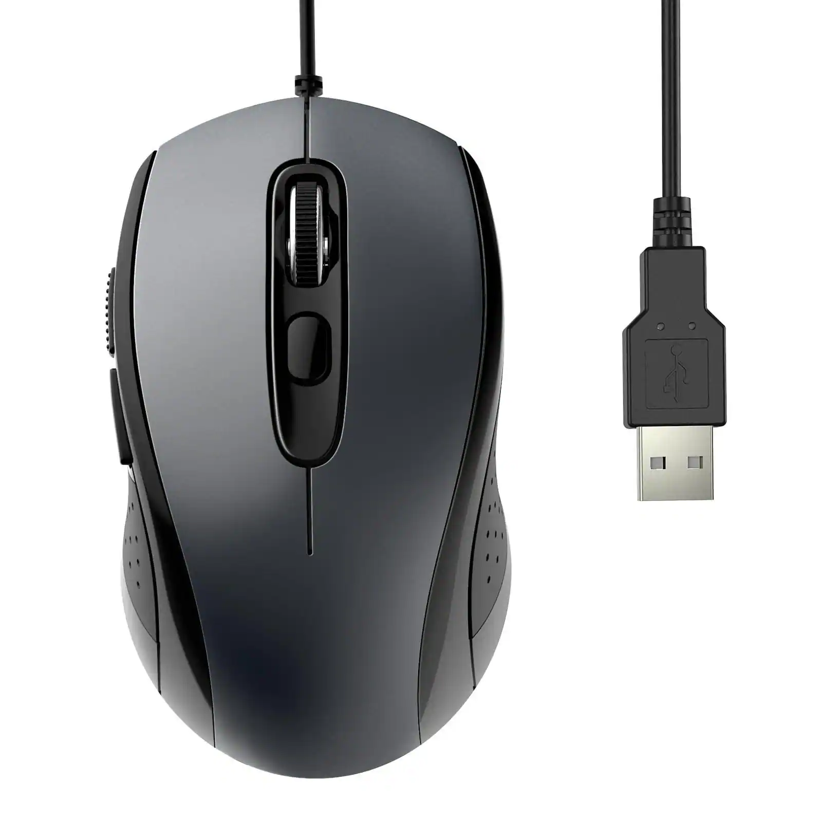 Front. Cedar Assembly - Wireless Mouse For Laptop Silent Mouse Adjustable Computer Portable Pc Quiet Mice With Usb a Receiver 6... - Light Grey-USB Wired.