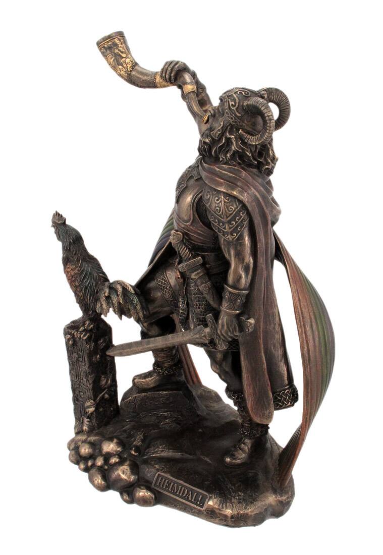 Alt View 2. Veronese Design - 9 1/2 Inch Norse God Heimdall Bronzed Finish Statue Pagan - Bronze.