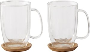 Caribou Coffee - Double-Wall Coffee Mugs (2-Pack) - Clear - Angle_Zoom