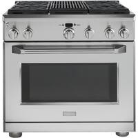 Monogram - 5 Cu. Ft. Self-Cleaning Freestanding Dual Fuel Convection Range - Stainless steel - Front_Zoom