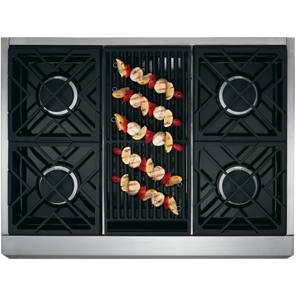 Monogram - 5.7 Cu. Ft. Freestanding Dual Fuel Convection Range with Self-Clean and 4 Burners