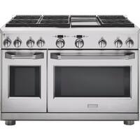 Monogram - 8.3 Cu. Ft. Self-Cleaning Freestanding Double Oven Dual Fuel Convection Range - Stainless steel - Front_Zoom