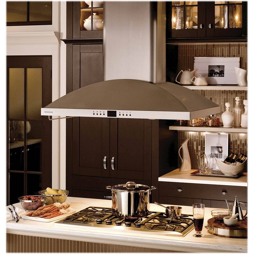 Best Buy: Monogram 42 inches Externally Vented Island Range Hood ...