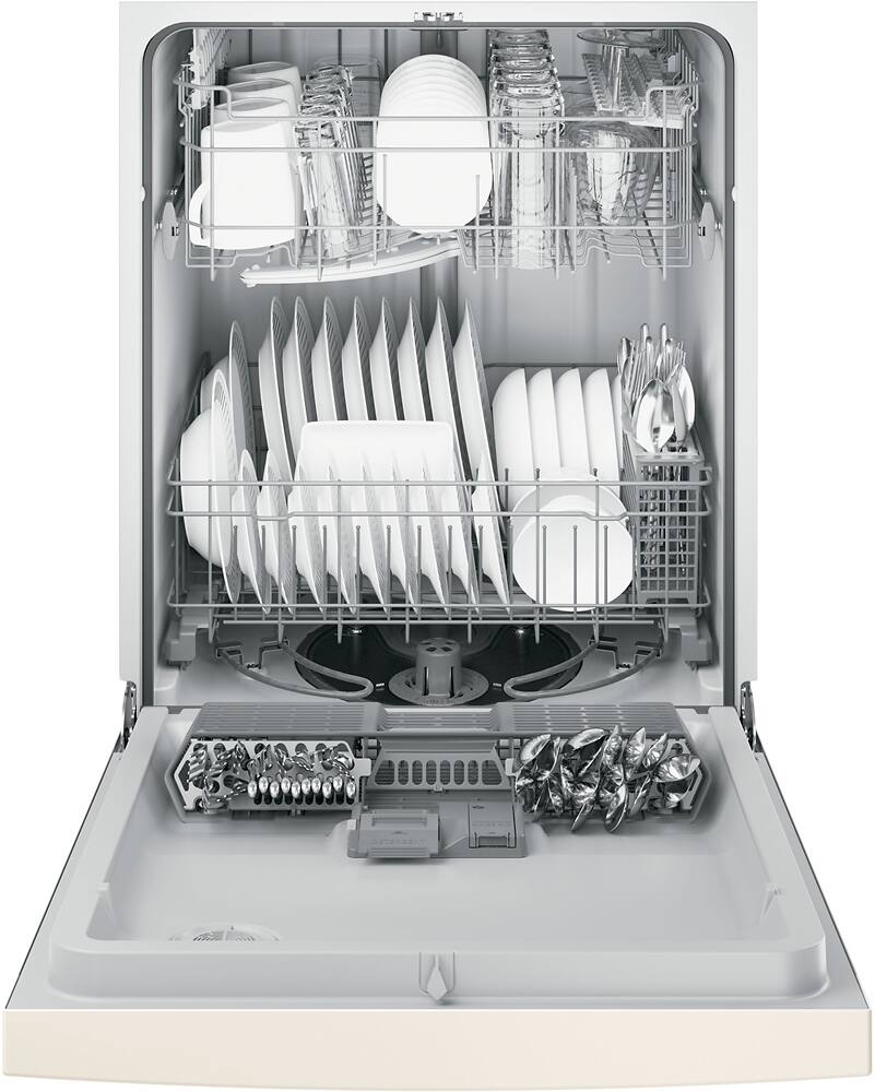 Best Buy GE 24" Front Control Tall Tub BuiltIn Dishwasher Bisque