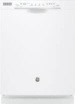 GE - 24" Front Control Tall Tub Built-In Dishwasher - White - Front_Standard