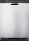 GE - 24" Front Control Tall Tub Built-In Dishwasher - Stainless steel-Front_Standard