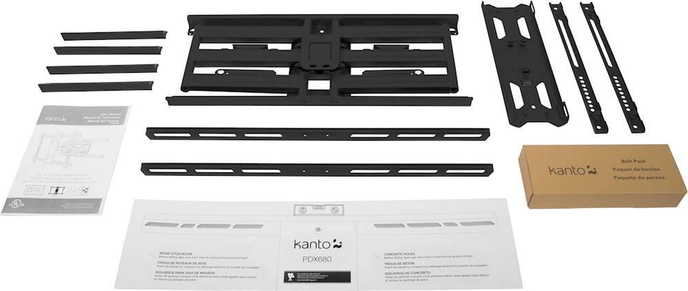 Alt View 14. Kanto - Full-Motion TV Wall Mount for Most 39" - 80" TVs - Extends 24" - Black.